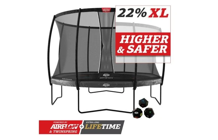 BERG Elite Regular 430 Grijs Levels + Veiligheidsnet Deluxe Xl 1 BERG Elite Regular 430 Grijs Levels + Veiligheidsnet Deluxe Xl