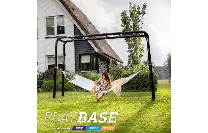 BERG Playbase Medium Met Klimmuur, Trapeze En Rubberen Schommel. 5 BERG Playbase Medium Met Klimmuur, Trapeze En Rubberen Schommel. - Afbeelding 5