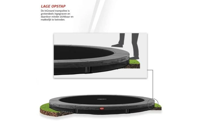 BERG Favorit InGround Trampoline Sports 380 Zwart 6 BERG Favorit InGround Trampoline Sports 380 Zwart - Afbeelding 6