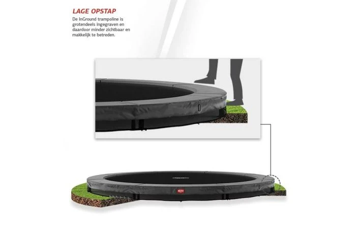 BERG Champion InGround Trampoline Sports 380 Grijs 8 BERG Champion InGround Trampoline Sports 380 Grijs - Afbeelding 8