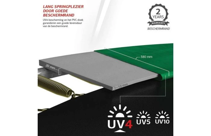 BERG Favorit InGround Trampoline Sports 380 Zwart 4 BERG Favorit InGround Trampoline Sports 380 Zwart - Afbeelding 4