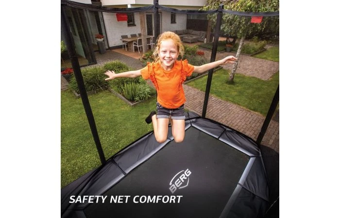 BERG Ultim Favorit InGround 410 Zwart + Veiligheidsnet Comfort 2 BERG Ultim Favorit InGround 410 Zwart + Veiligheidsnet Comfort - Afbeelding 2