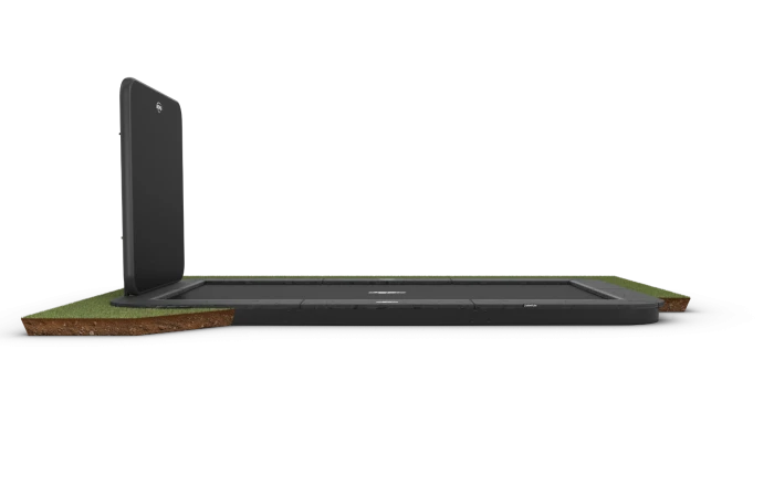 BERG Sports Ultim Champion FlatGround Trampoline 500 Grijs + AeroWall 1 BERG Sports Ultim Champion FlatGround Trampoline 500 Grijs + AeroWall