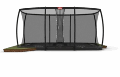 BERG Ultim Champion FlatGround 500 Zwart + Veiligheidsnet Deluxe XL