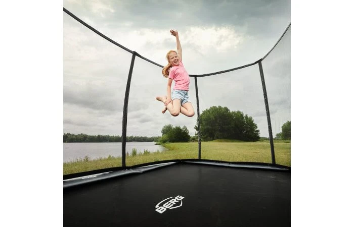 BERG Ultim Champion FlatGround 500 Grijs + Veiligheidsnet Deluxe XL 4 BERG Ultim Champion FlatGround 500 Grijs + Veiligheidsnet Deluxe XL - Afbeelding 4