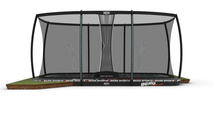BERG Ultim Pro Bouncer FlatGround 500 + Veiligheidsnet Deluxe XL 1 BERG Ultim Pro Bouncer FlatGround 500 + Veiligheidsnet Deluxe XL